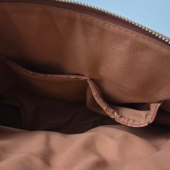 Imoshion Ostrich Brown Crossbody Bag Faux Leather Studded Large Purse Tote Boho - Picture 8 of 14